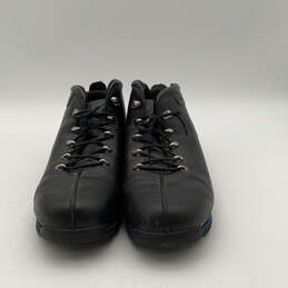 Mens A14M3 Black Leather Round Toe Lace-Up Ankle Hiking Boots Size 12M