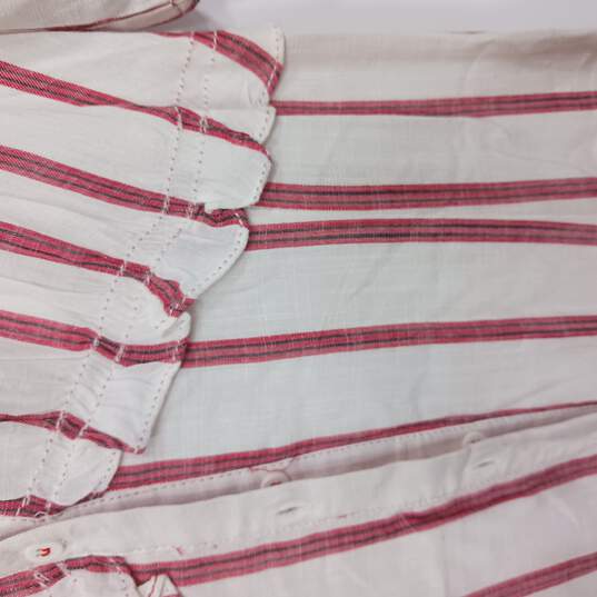 Chelsea & Violet Women's Red and White Stripe Button Up Maxi Dress Size XS NWT image number 4