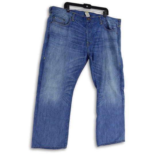 Plus Size 40 42 44 Autumn Loose Thick Blue Jeans Men Business Casual Cotton  Advanced Stretch Denim Pants Male Clothing (Color : 192H-Dark blue, Size 