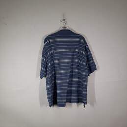 Mens Cotton Striped Collared Short Sleeve Pullover Polo Shirt Size X-Large alternative image