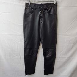 Roberto Cavalli Black Leather Pants Size M