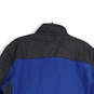NWT Mens Blue Gray Mock Neck Long Sleeve Full-Zip Jacket Size XXL image number 4