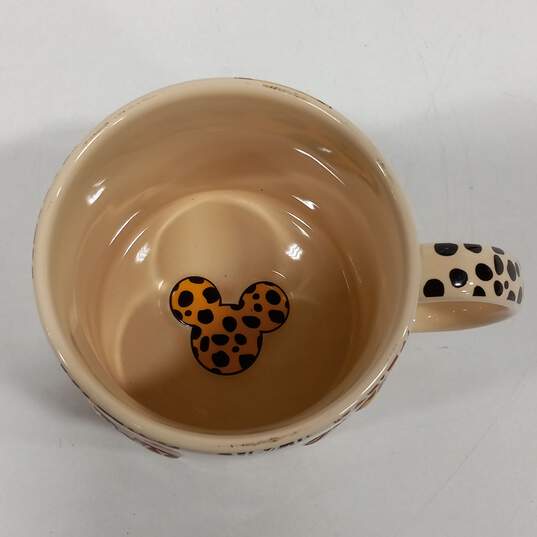 Disney Animal Kingdom 3D Animal Print Mickey Ears Safari Ceramic Coffee Mug image number 4