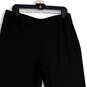 NWT Womens Black Flat Front Elastic Waist Straight Leg Dress Pants Size 14 image number 4