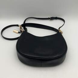 Womens Black Leather Adjustable Strap Zipper Crossbody Handbag Purse alternative image