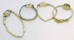 Vintage Ladies Gold Filled & Gold Tone Bulova Hamilton Gruen & Nivada Grenchen Watches 54.7g alternative image