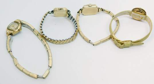 Vintage Ladies Gold Filled & Gold Tone Bulova Hamilton Gruen & Nivada Grenchen Watches 54.7g image number 2