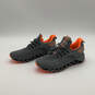 Mens Gray Orange Round Toe Lace Up Low Top Running Shoes Size 37 image number 3