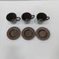 6pc Ikea Brown Cups and Saucers image number 1