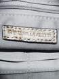 Isaac Mizrahi Silver Gold Snake Print Leather Pouch image number 4