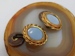 Vintage Perfectionne Paris France Chalcedony Rope Detail Cuff Links 13.5g