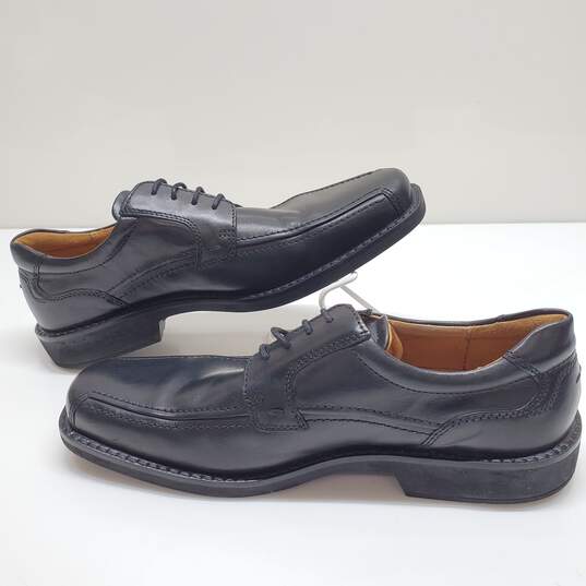 Ecco Black Leather Oxford Dress Lace up Flat Shoes Men’s Size 44 image number 1