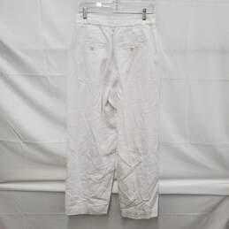 NWT Madewell WM's 100% Linen Wide Leg White Pants 6 / 27 alternative image
