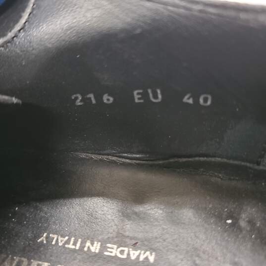 Emporio Armani Black Leather Dress Shoes Men's Size 7.5 image number 6