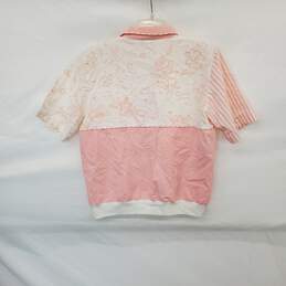 Sunny Sport Vintage Cotton Pink & White Short Sleeve Top WM Size 8 alternative image