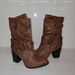 Carlos by Carlos Santana Brown Heeled Boots Women's Size 11M