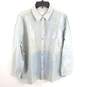 Chico's Women Blue Sequin Button Up Shirt Sz 2 NWT image number 1
