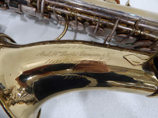 Antique 1920's Evette & Schaeffer by Buffet Crampon a Paris Alto Saxophone w Case and Accessories (Parts and Repair) image number 4
