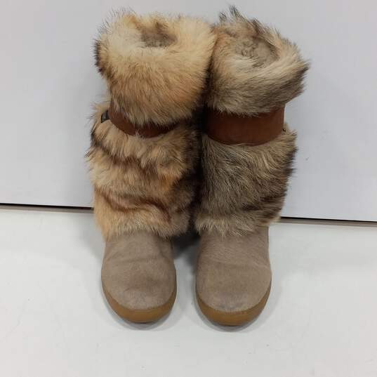 Oscar Sports Leather & Fur Winter Vegas Style Boots EU Size38 image number 1