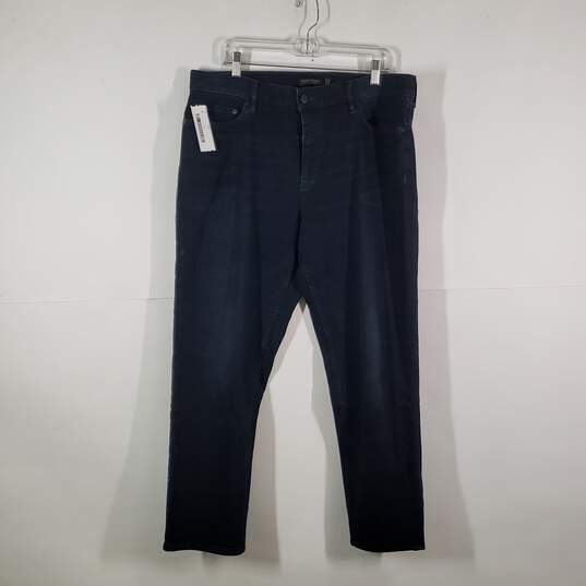 Mens Athletic Fit 5 Pocket Design Denim Tapered Leg Jeans 36X30 image number 1