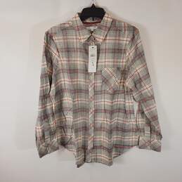 Foxcroft NYC Women Plaid Flannel Shirt 10 NWT