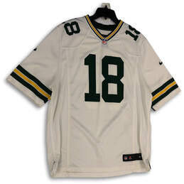 Mens White Green Bay Packers #18 Randall Cobb NFL Jersey Size XL