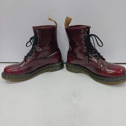 Dr. Martens Women's #24226 Cherry Red Vegan Steel Toe Work Boots Size 8 alternative image