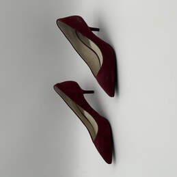 Womens GP15F Red Suede Slip-On Pointed Toe Stiletto Pump Heels Size 9M alternative image