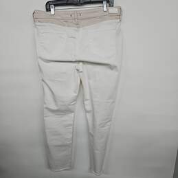 DEAR JOHN White Mid Rise Fringe Jeans alternative image