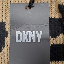 DKNY Women Brown Print Sweatshirt L NWT alternative image