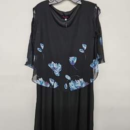 Hanna Nikole Black Floral Dress