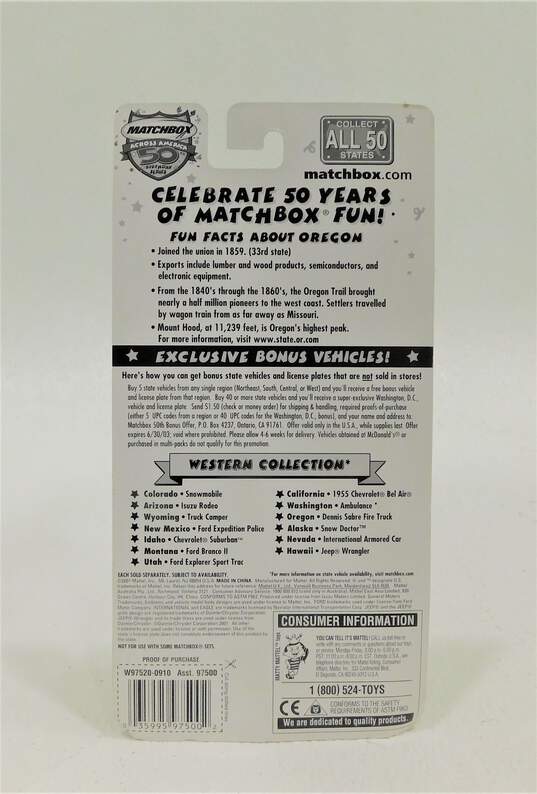 Matchbox Across America 50th Birthday Series Lot NV OR NE & MA image number 4
