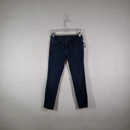Womens Medium Wash 5 Pocket Design Skinny Leg Jeans Size 4 Short