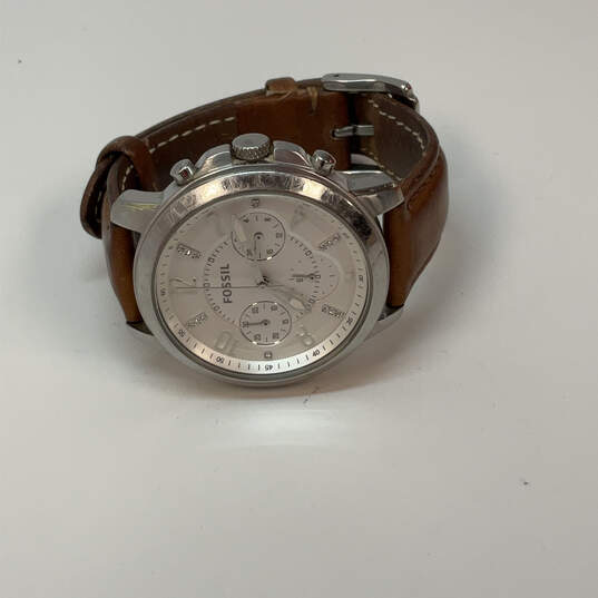 Designer Fossil Gwynn ES-4038 Silver-Tone Stainless Steel Analog Wristwatch image number 3