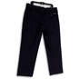 Mens Blue Flat Front Pockets Regular Fit Straight Leg Dress Pants Size 38 image number 2