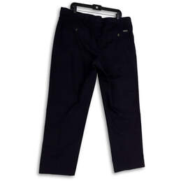 Mens Blue Flat Front Pockets Regular Fit Straight Leg Dress Pants Size 38 alternative image