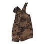 Baby Brown Camouflage Sleeveless Pockets One Piece Overalls Size 9M image number 2