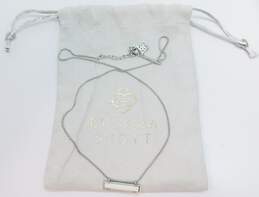 Kendra Scott Leanor Silvertone White Shell Bar Pendant Necklace