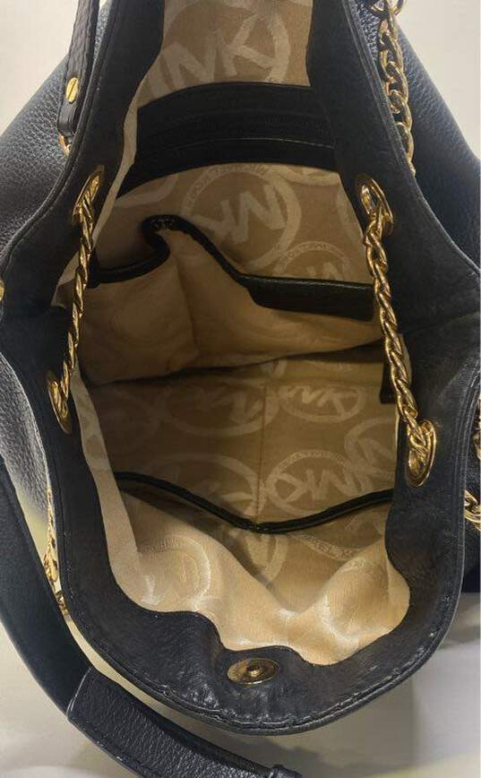 Michael Kors Pebble Leather Hamilton Shoulder Bag Black image number 4