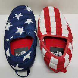 The North Face patriotic flag traction mule slip on slipper shoe women's 7