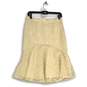 Rachel Parcell Womens Off White Lace Knee Length Back Zip Flare Skirt Size Small image number 1