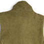 Womens Tan Los Gatos Fleece Mock Neck Sleeveless Full-Zip Vest Size XL image number 4