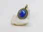 Carolyn Pollack Sterling Silver Lapis Rope Detail Pendant 11.3g image number 3