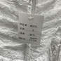 NWT Womens White Lace Pleated Sleeveless Back Zip Mini Dress Size 8 image number 5