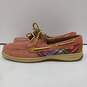 Womens 9244237 Pink Leather Slip On Moc Toe Low Top Boat Shoes Size 9 M image number 3