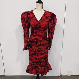Women's Red Floral Dress Size 8
