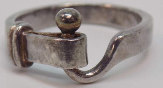 Tiffany & Co 925 Unique Hook Band Ring 4.0g image number 4