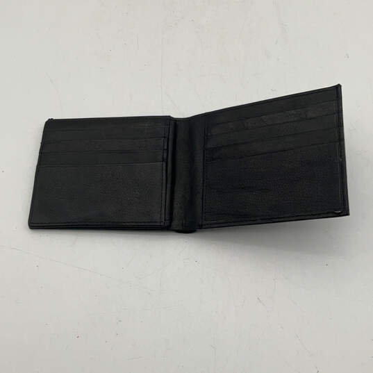 Mens Black Leather ID Window Inner Card Pocket Bifold Wallet image number 3