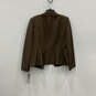 NWT Womens Brown Long Sleeve Peak Lapel Two Piece Skirt Suit Set Size 16 image number 3