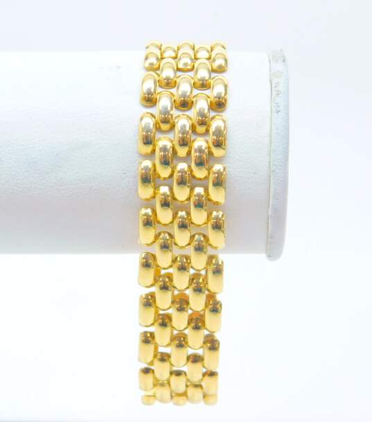 Elegant 14K Yellow Gold Chunky Fancy Link Chain Bracelet 15.0g image number 1